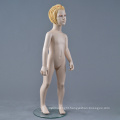 Golden hair make up face clothing store used display realistic small full body child mannequin